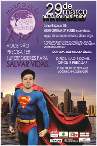 Show de solidariedade promove cadastro de doadores de medula