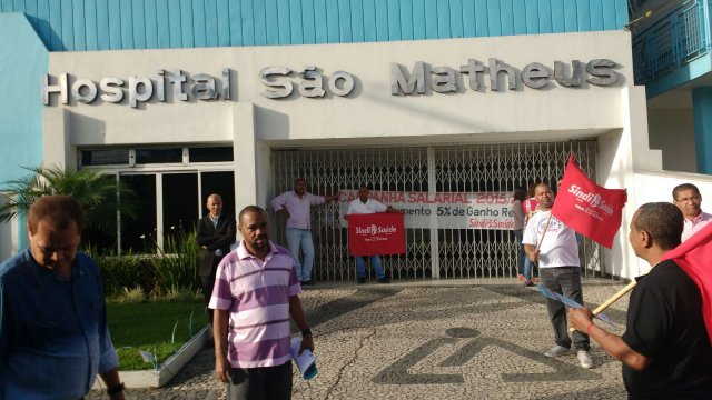 Trabalhadores do Hospital São Matheus paralisam as atividades por duas horas 