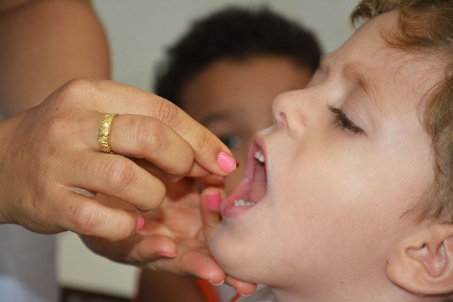 Crianças recebem suplementação de vitamina A