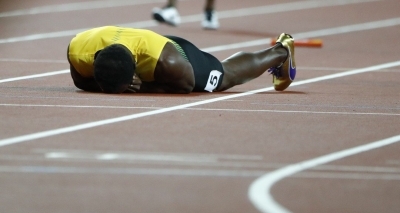 Bolt sofre lesão e abandona prova de despedida da carreira