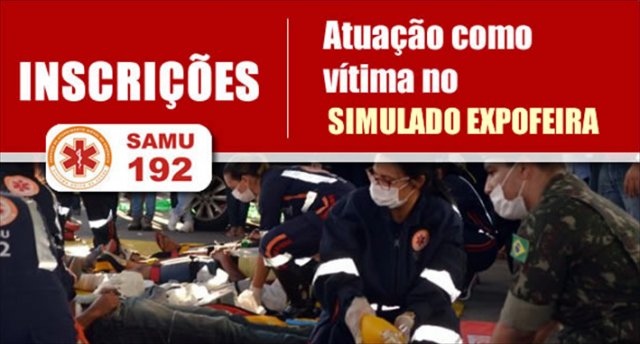 Inscrição para estudante da área de saúde atuar em simulado do Samu termina hoje (30)