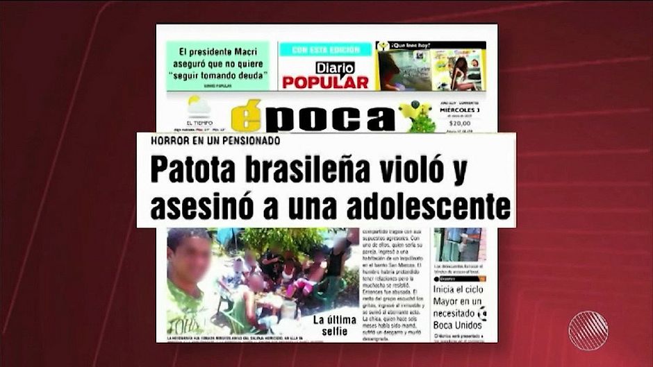 Cinco baianos são presos na Argentina suspeitos de estuprar e matar adolescente de 15 anos