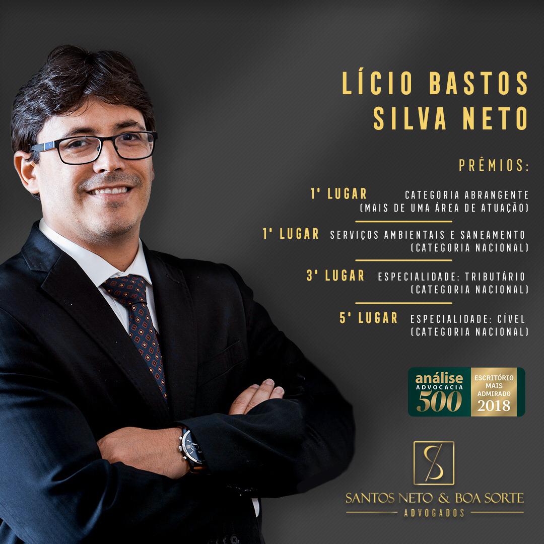 Lício Bastos Neto é agraciado com o prêmio Análise Advocacia 500