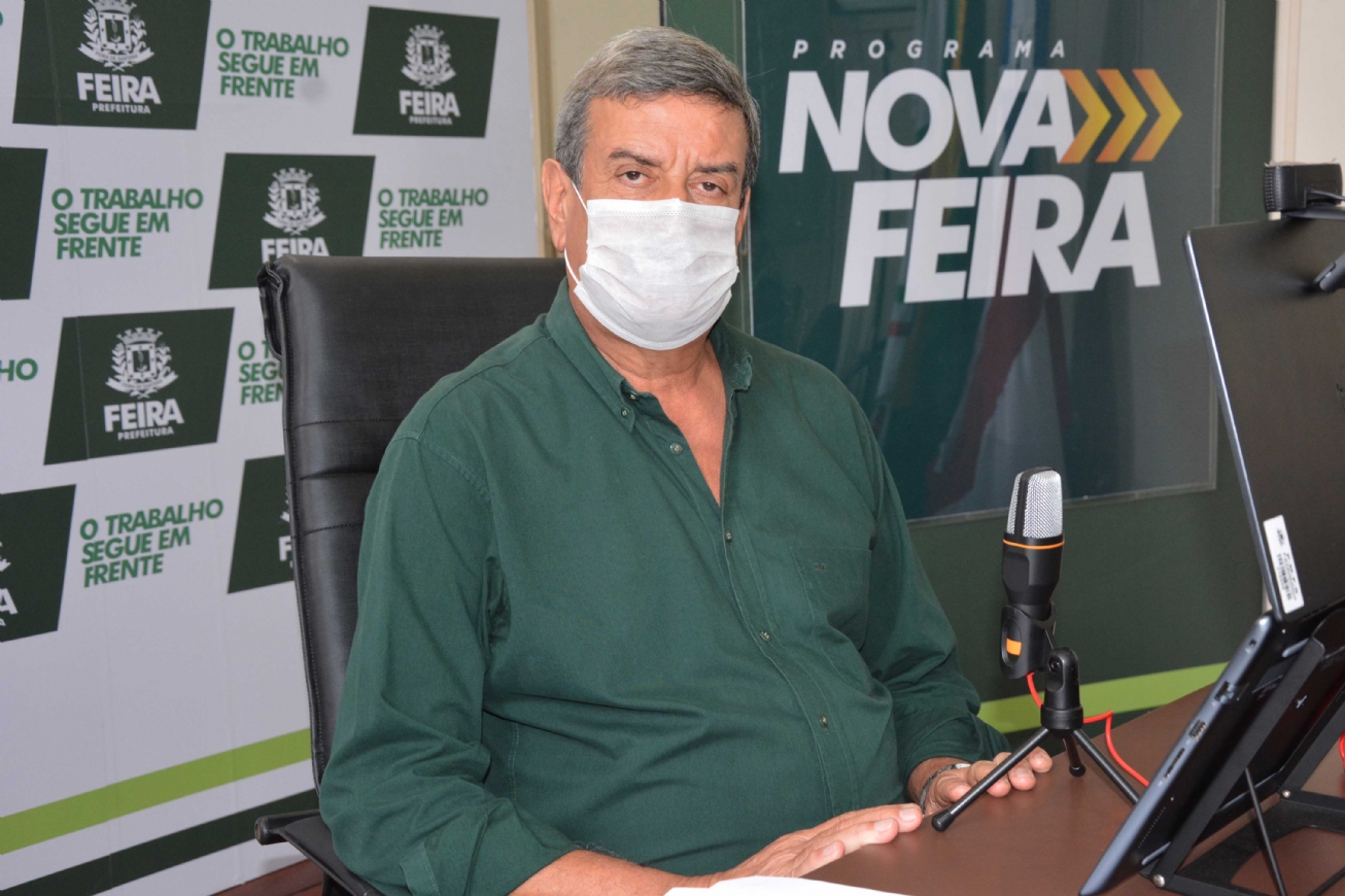 Prefeito solicita de instituto que feirenses possam ser voluntários em testes de vacina