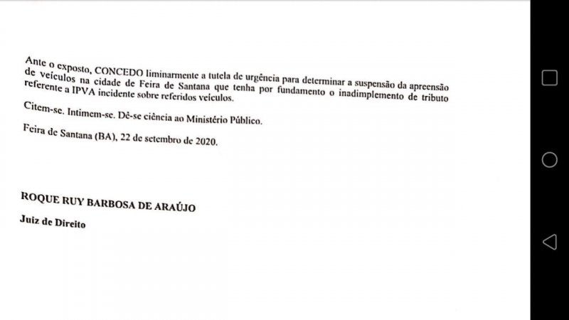 Apreensão de veículo por débito tributário é inconstitucional, decide Juiz da Fazenda Pública