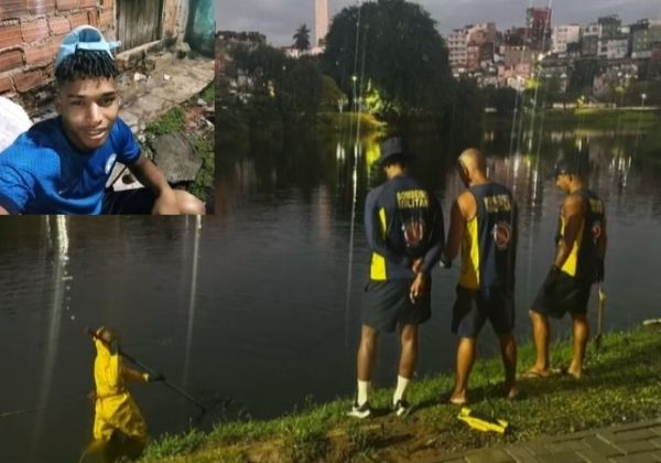 Bombeiros encontram corpo de homem que morreu após ser obrigado a pular no Dique do Tororó, em Salvador