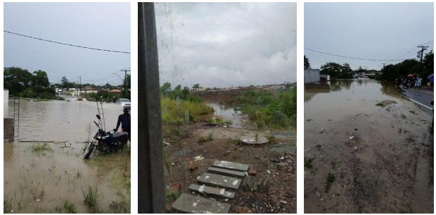Córrego na avenida Sérgio Carneiro precisa de limpeza; casas são invadidas pela água