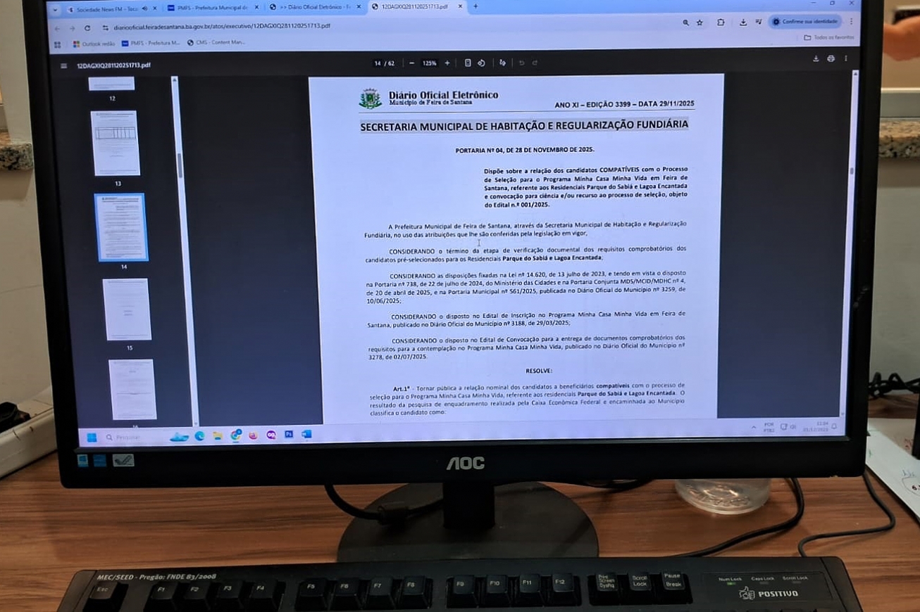 Minha Casa Minha Vida: Divulgada lista de candidatos compatíveis para os residenciais Parque Sabiá I e Lagoa Encantada I